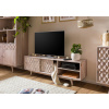 Bighome - MOSAIC TV stolík akácia 145x35x45 biely lakovaný Bighome - MOSAIC TV stolík akácia 145x35x45 biely lakovaný