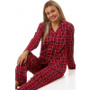 Elegantní vínové zimní dámské pyžamo se šedým káro - teplé bavlněné 1B2305 červená L + První výměna zboží zdarma. Elegantní vínové zimní dámské pyžamo se šedým káro - teplé bavlněné 1B2305 červená L + První výměna zboží zdarma.