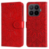 Peňaženkové puzdro Embossing Pattern Slnečnica červené – Xiaomi 17T Peňaženkové puzdro Embossing Pattern Slnečnica červené – Xiaomi 17T