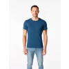 DAVOS Pánske tričko slim fit modrozelené DAVOS Pánske tričko slim fit modrozelené