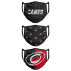 Roušky Carolina Hurricanes NHL FOCO - set 3 kusy Veľkosť: dospělá velikost Roušky Carolina Hurricanes NHL FOCO - set 3 kusy Veľkosť: dospělá velikost