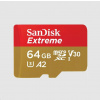 Karta SanDisk micro SDXC 64GB Extreme (170 MB/s Class 10, UHS-I U3 V30) + adaptér SDSQXAH-064G-GN6MA Karta SanDisk micro SDXC 64GB Extreme (170 MB/s Class 10, UHS-I U3 V30) + adaptér SDSQXAH-064G-GN6MA