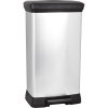 Kôš Curver® DECO PEDAL BIN, 50 lit., 39x29x73 cm, čierny/strieborný, na odpad, s pedálom Kôš Curver® DECO PEDAL BIN, 50 lit., 39x29x73 cm, čierny/strieborný, na odpad, s pedálom