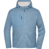 James & Nicholson Bunda JN 1874, flecová, pletená, unisex COT021874as413-steel blue 3XL Melír modrá steel/nature James & Nicholson Bunda JN 1874, flecová, pletená, unisex COT021874as413-steel blue 3XL Melír modrá steel/nature
