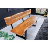 Bighome - Lavica MAMMUT 160cm U-nohy 40mm s operadlom akáciové drevo medový odtieň Bighome - Lavica MAMMUT 160cm U-nohy 40mm s operadlom akáciové drevo medový odtieň