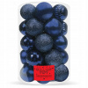 Vianočná guľa na stromček Springos modrá plastová 20 ks 6 cm Vianočná guľa na stromček Springos modrá plastová 20 ks 6 cm