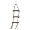 Rope ladder, bark wood/sisal, 3 rungs/40 cm Rope ladder, bark wood/sisal, 3 rungs/40 cm