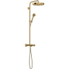 AXOR One Showerpipe EcoSmart nástenný sprchový systém s termostatom, horná sprcha 1jet priemer 265 mm, ručná sprcha 1jet, leštený vzhľad zlata, 48795990 AXOR One Showerpipe EcoSmart nástenný sprchový systém s termostatom, horná sprcha 1jet priemer 265 mm, ručná sprcha 1jet, leštený vzhľad zlata, 48795990