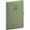 NOTIQUE - Diamante - týždenný diár 2026, olivový, A5, 15 × 21 cm NOTIQUE - Diamante - týždenný diár 2026, olivový, A5, 15 × 21 cm
