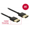 Delock Kabel High Speed HDMI s Ethernetem - HDMI-A samec > HDMI-A samec 3D 4K 1,5 m Slim Premium Delock Kabel High Speed HDMI s Ethernetem - HDMI-A samec > HDMI-A samec 3D 4K 1,5 m Slim Premium