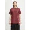 Tričko The North Face Simple Dome pánske, bordová farba, s potlačou, NF0A87NG0VO1 Tričko The North Face Simple Dome pánske, bordová farba, s potlačou, NF0A87NG0VO1