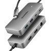 AXAGON HMC-CUB83X2, USB 10Gbps hub, 2x USB-A, USB-C, HDMI & DP 4k/144Hz, RJ-45, PD 100W, kabel 15cm AXAGON HMC-CUB83X2, USB 10Gbps hub, 2x USB-A, USB-C, HDMI & DP 4k/144Hz, RJ-45, PD 100W, kabel 15cm