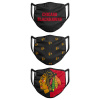 Roušky Chicago FOCO Chicago Blackhawks NHL FOCO - set 3 kusy Veľkosť: dospělá velikost Roušky Chicago FOCO Chicago Blackhawks NHL FOCO - set 3 kusy Veľkosť: dospělá velikost