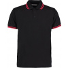 KUSTOM KIT KK 409 / Pánske piqué polo tričko s krátkym rukávom - black/red XL KUSTOM KIT KK 409 / Pánske piqué polo tričko s krátkym rukávom - black/red XL