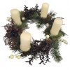 Vianočný adventný prútený veniec so sviečkami, šiškami a doplnkami 30cm Vianočný adventný prútený veniec so sviečkami, šiškami a doplnkami 30cm