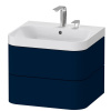 DURAVIT Happy D.2 Plus c-shaped závesná skrinka s nábytkovým umývadlom s dvomi otvormi, 2 zásuvky, 575 x 490 x 480 mm, nočná modrá matná lakovaná, HP4345E9898 DURAVIT Happy D.2 Plus c-shaped závesná skrinka s nábytkovým umývadlom s dvomi otvormi, 2 zásuvky, 575 x 490 x 480 mm, nočná modrá matná lakovaná, HP4345E9898