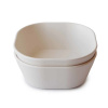 Mushie hranatá miska 2 ks - Ivory Mushie hranatá miska 2 ks - Ivory