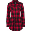 Urban Classics Dámske šaty Ladies Longshirt Lucy Farba: Red/Black, Veľkosť: XS