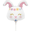 Mini fóliový balón Veľkonočný zajko 25cm Mini fóliový balón Veľkonočný zajko 25cm