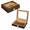 Humidor 81435-16 - Hnědá / dřevo + sklo Humidor 81435-16 - Hnědá / dřevo + sklo