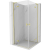 Mexen Mist-H L Duo, 2-krídlový sprchový kút 90 x 90 cm, číre sklo, zlatý matný profil, 8A5L-090L-090P-55-00 Mexen Mist-H L Duo, 2-krídlový sprchový kút 90 x 90 cm, číre sklo, zlatý matný profil, 8A5L-090L-090P-55-00