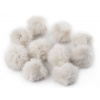 Kožešinová bambule s poutkem Ø4,5 cm Varianta: 1 Off White, Balení: 10 ks Kožešinová bambule s poutkem Ø4,5 cm Varianta: 1 Off White, Balení: 10 ks