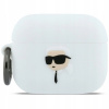 Karl Lagerfeld Silikónový obal Karl Head 3D pre AirPods Pro 3, biely Karl Lagerfeld Silikónový obal Karl Head 3D pre AirPods Pro 3, biely