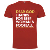 Superfutbal Pánske tričko Dear god, červené Veľkosť: XXXL Superfutbal Pánske tričko Dear god, červené Veľkosť: XXXL