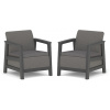 Keter SCANDI LINEA DUO SET - Carbon Grey/Grafit Keter SCANDI LINEA DUO SET - Carbon Grey/Grafit