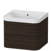 DURAVIT Happy D.2 Plus c-shaped závesná skrinka s nábytkovým umývadlom bez otvoru, 2 zásuvky, 575 x 490 x 480 mm, orech kartáčovaný, HP4345N6969 DURAVIT Happy D.2 Plus c-shaped závesná skrinka s nábytkovým umývadlom bez otvoru, 2 zásuvky, 575 x 490 x 480 mm, orech kartáčovaný, HP4345N6969