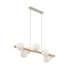TK LIGHTING CHANDELIER ESTERA 5905 7XG9 WHITE/WOOD TK LIGHTING CHANDELIER ESTERA 5905 7XG9 WHITE/WOOD