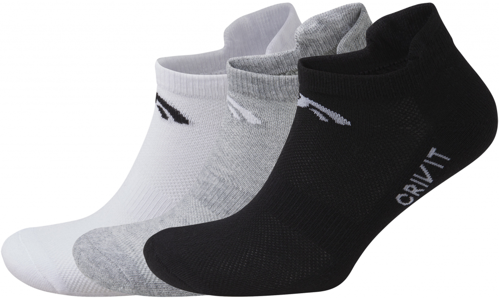 Crivit pánské nízké ponožky 3 páry černá/šedá/bílá