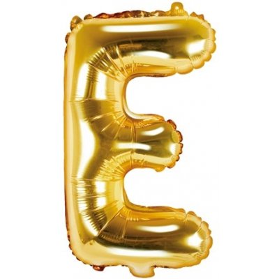 PartyDeco Fóliové písmeno E zlaté 35 cm – Zboží Mobilmania