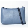 Kabelka Vera Pelle dámská malá kožená kabelka na rameno do ruky/crossbody no. 32 světlemodrá