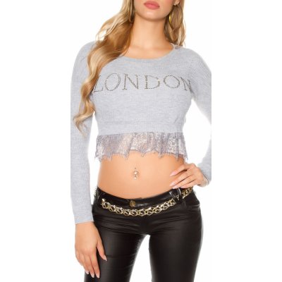 Koucla crop pullover "LONDON" TAUPE – Zbozi.Blesk.cz