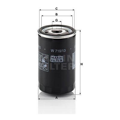 MANN-FILTER Olejový filtr W719/13 | Zboží Auto