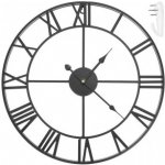 Iso Trade Retro nástěnné hodiny - černé – Zboží Dáma