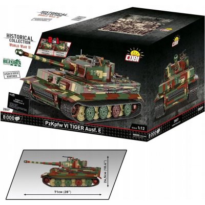 COBI 2807 WWII Německý tank PzKpfw VI TIGER Ausf. E 1:12 – Zboží Dáma