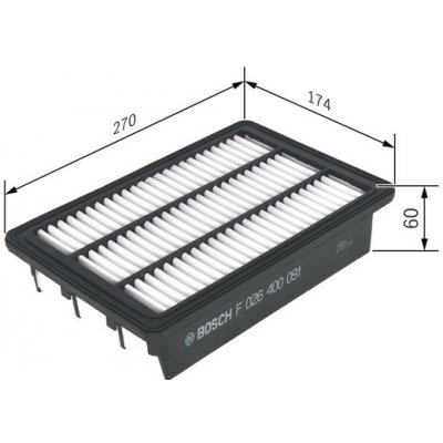 BOSCH F 026 400 091 Vzduchový filtr (F026400091) – Hledejceny.cz