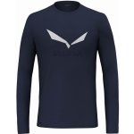 Salewa Solid Logo Dry L/S Tee navy blazer melange – Zboží Dáma