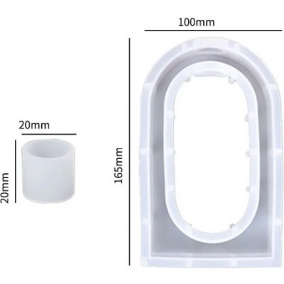 PourArt Silikonová forma 105-15 Hydroponie Ovál 165x100mm