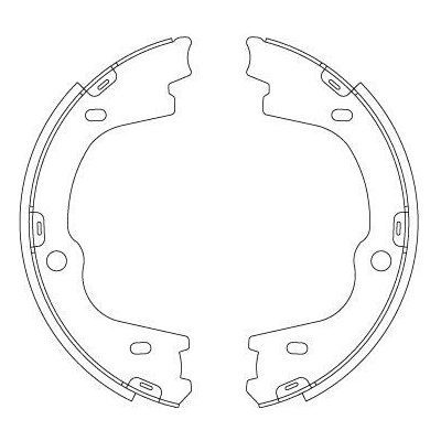 Sada brzdových čelistí, parkovací brzda TRW GS8003 – Zboží Mobilmania