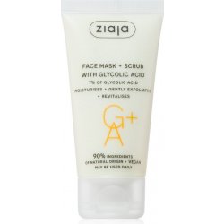 Ziaja Face Mask + Scrub with Glycolic Acid peelingová maska 55 ml