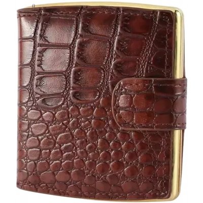 Amparo Miranda pouzdro na 10 cigaret Kroko Gold hnědá – Zboží Mobilmania