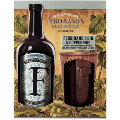 Ferdinand's Saar Dry Gin 44% 0,5 l (dárkové balení 1 sklenice) – Zbozi.Blesk.cz