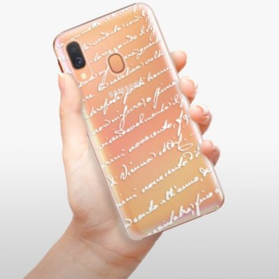 Pouzdro iSaprio - Handwriting 01 Samsung Galaxy A40 bílé – Zboží Mobilmania