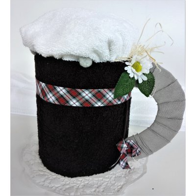 Veratex Textilní dort malé černé Pivo (2ks ručník 30 x 50 cm) – Hledejceny.cz