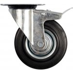 Kolečko otočné s brzdou, gumové 150kg 200/46/235mm – Sleviste.cz