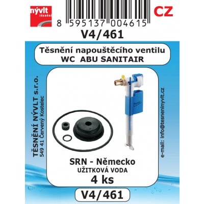 NÝVLT sada těsnění napouštěcího ventilu ABU SANITAIR (SRN) - V4/461 – Sleviste.cz