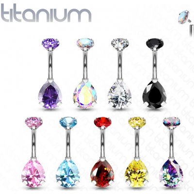 Šperky4U piercing do pupíku kapka titan TIT1091-Q – Sleviste.cz